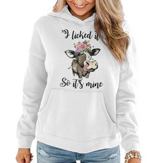 Heifer I Licked It So Its Mine Cow Bandanna Flower Women Hoodie | Mazezy CA