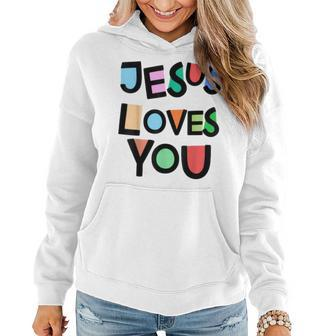 Jesus Loves You Strong Belief Faith Womens Girls Kids Church Women Hoodie - Seseable