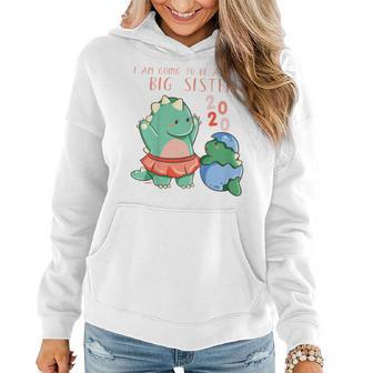 Kids Im Going To Be A Big Sister 2020 Dinosaur Women Hoodie | Mazezy