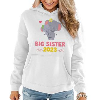 Kids Promoted To Big Sister Est 2023 Going To Be Big Sister 2023 Women Hoodie | Mazezy