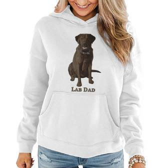 Lab Dad Chocolate Labrador Retriever Dog Lover V2 Women Hoodie - Monsterry DE