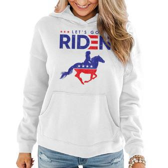 Lets Go Riden Horse Rider Democrat Joe Biden 2020 Women Hoodie | Mazezy