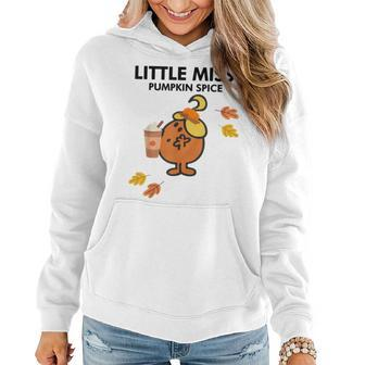 Little Miss Halloween Queen Pumpkin Funny Pumpkin Spice V2 Women Hoodie Graphic Print Hooded Sweatshirt - Thegiftio UK