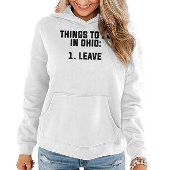 Mens Things To Do In Ohio Leave V2 Women Hoodie - Seseable
