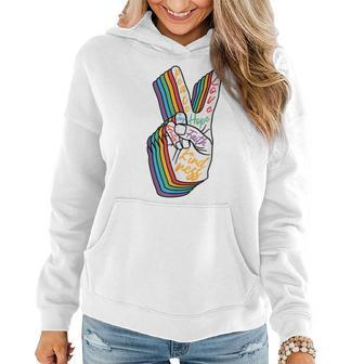 My Class Is Full Of Sweethearts Valentine Teacher Rainbow Women Hoodie Graphic Print Hooded Sweatshirt - Thegiftio UK