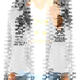 My Squad Calls Me Grammy Messy Bun Leopard Mothers Day Women Hoodie - Thegiftio