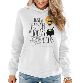 Pickleball Halloween | Just A Bunch Of Hocus Pocus Women Hoodie Graphic Print Hooded Sweatshirt - Thegiftio UK