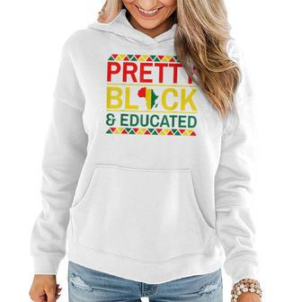 Pretty Black And Educated African Women Black History Month V3 Women Hoodie - Seseable