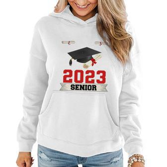 Proud Dad Of A 2023 Senior Graduation Cap And Diploma Women Hoodie - Monsterry AU