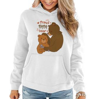 Proud Papa Bear Cute Gift Women Hoodie - Monsterry CA