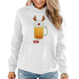 Reinbeer Funny Christmas Holiday Beer Lover Women Hoodie - Monsterry