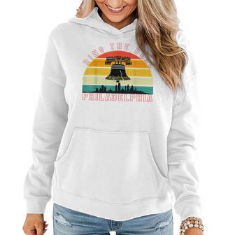 Retro Philly Ring The Bell Philadelphia Baseball Christmas Women Hoodie Graphic Print Hooded Sweatshirt - Thegiftio UK