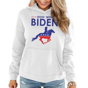 Ridin With Biden Horse Rider Democrat Joe Biden 2020 Women Hoodie | Mazezy