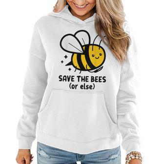 Save The Bees Or Else Knife Nature Animals Women Hoodie | Mazezy