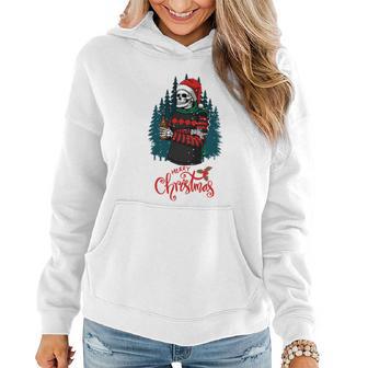 Skeleton Merry Christmas Xmas Women Hoodie - Monsterry DE