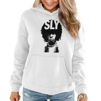 Sly Stone Portrait Tshirt Women Hoodie Graphic Print Hooded Sweatshirt - Thegiftio UK