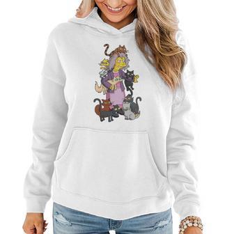 The Simpson Crazy Cat Lady Shirts Funny Cats Lady Christmas Sweatshirts For Christmas Xmas Women Hoodie Graphic Print Hooded Sweatshirt - Thegiftio UK