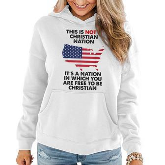 This Is Not A Christian Nation America Flag Women Hoodie | Mazezy