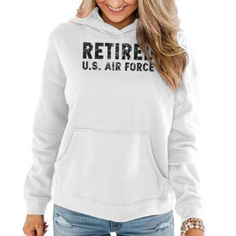 Us Air Force Retired Grandpa Veteran Military Vintage Gift Women Hoodie | Mazezy