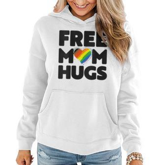 Womens Free Mom Hugs Free Mom Hugs Inclusive Pride Lgbtqia Women Hoodie - Seseable