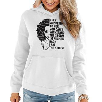 Womens Im The Storm Strong African Black History Month Women Hoodie - Seseable