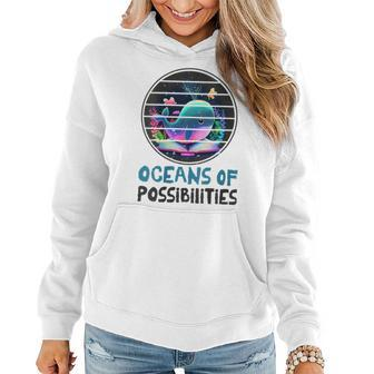 Womens Oceans Of Possibilities Summer Reading 2023 Retro Vintage Women Hoodie | Mazezy