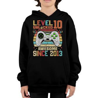 10 Year Old Boy Level 10 Unlocked Awesome 2013 10Th Birthday Youth Hoodie - Thegiftio UK