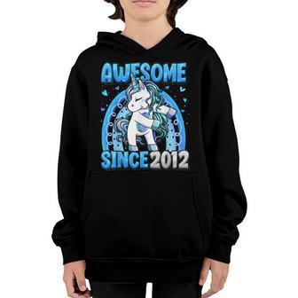 10 Years Old Unicorn Flossing 10Th Birthday Girl Unicorn V2 Youth Hoodie - Thegiftio UK