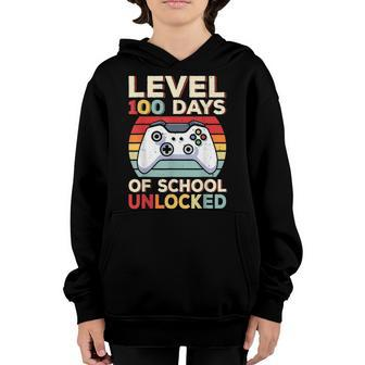 100 Day Of School Funny Gamer Video Games Boys 100Th Day V2 Youth Hoodie - Thegiftio UK