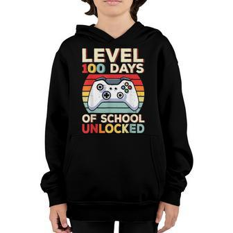100 Day Of School Funny Gamer Video Games Boys 100Th Day Youth Hoodie - Seseable