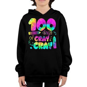 100 Days Cray Cray Buffalo Plaid 100Th Day Of School Teacher Youth Hoodie - Thegiftio UK