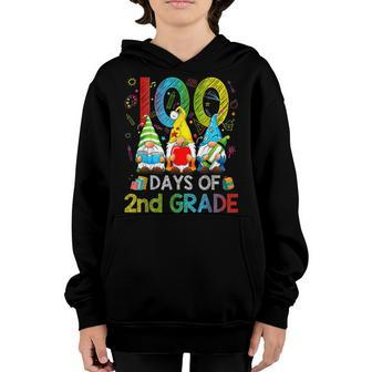 100 Days Of 2Nd Grade 100 Days Of School Gnomes Teacher Kid Youth Hoodie - Seseable