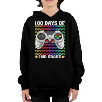 100 Days Of 2Nd Grade Gamer 100Th Day Of School Second Grade Youth Hoodie - Thegiftio UK