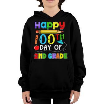 100 Days Of 2Nd Grade- Happy 100Th Day Of School Gifts Youth Hoodie - Thegiftio UK