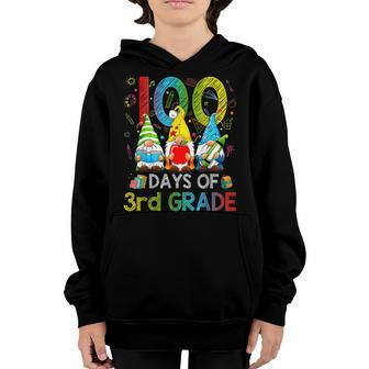 100 Days Of 3Rd Grade 100 Days Of School Gnomes Teacher Kid Youth Hoodie - Seseable