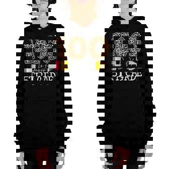 100 Days Of Fifth Grade Leopard Happy 100Th Day Of School Youth Hoodie - Thegiftio