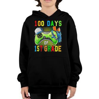100 Days Of First Grade Level Unlocked 100 Days Of School V2 Youth Hoodie - Seseable