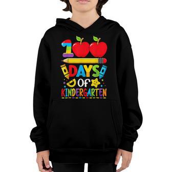 100 Days Of Kindergarten 100Th Day Of School For Teacher Youth Hoodie - Thegiftio UK