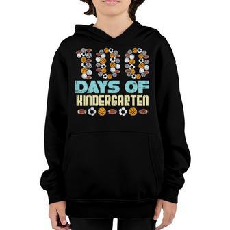 100 Days Of Kindergarten Balls 100Th Day School Sports Gift Youth Hoodie - Thegiftio UK