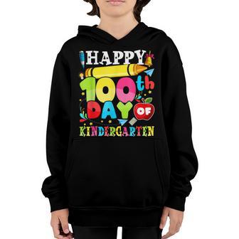 100 Days Of Kindergarten Happy 100 Days Of School Gift Youth Hoodie - Thegiftio UK