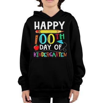 100 Days Of Kindergarten Happy 100Th Day Of School Gift V5 Youth Hoodie - Thegiftio UK