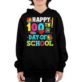100 Days Of Kindergarten - Happy 100Th Day Of School Gift Youth Hoodie - Thegiftio UK