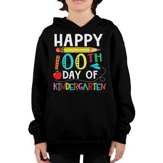 100 Days Of Kindergarten - Happy 100Th Day Of School Gifts Youth Hoodie - Thegiftio UK