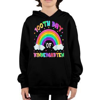 100 Days Of Kindergarten School Teacher Smarter Rainbow V3 Youth Hoodie - Thegiftio UK