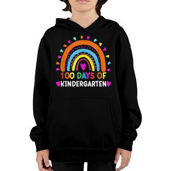 100 Days Of Kindergarten School Teacher Smarter Rainbow V9 Youth Hoodie - Seseable