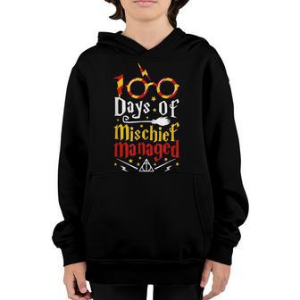 100 Days Of Mischief Managed 100Th Day Of School Kids V2 Youth Hoodie - Thegiftio UK