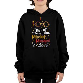 100 Days Of Mischief Managed 100Th Day Of School Kids V5 Youth Hoodie - Thegiftio UK