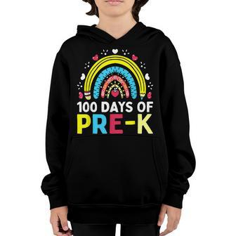 100 Days Of Pre K Happy 100Th Day Of School Teacher Kids Youth Hoodie - Seseable