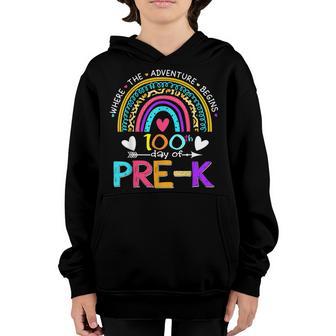 100 Days Of Pre-K School Teacher Smarter Rainbow Youth Hoodie - Thegiftio UK