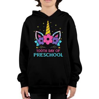 100 Days Of Preschool Unicorn Girl Costume Gift Kids Youth Hoodie - Thegiftio UK